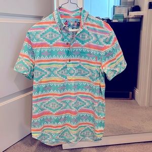 Chubbies Aztec men’s pullover polo shirt. Size small